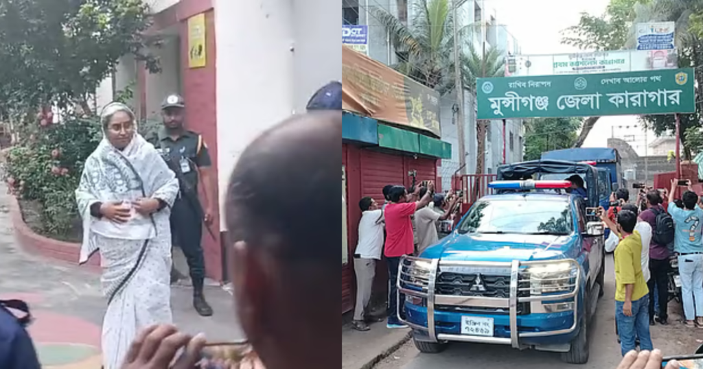 সকালে প্যারোলে মুক্ত হয়ে স্বামীকে শেষ বিদায় জানাতে গেলেন দীপু মনি