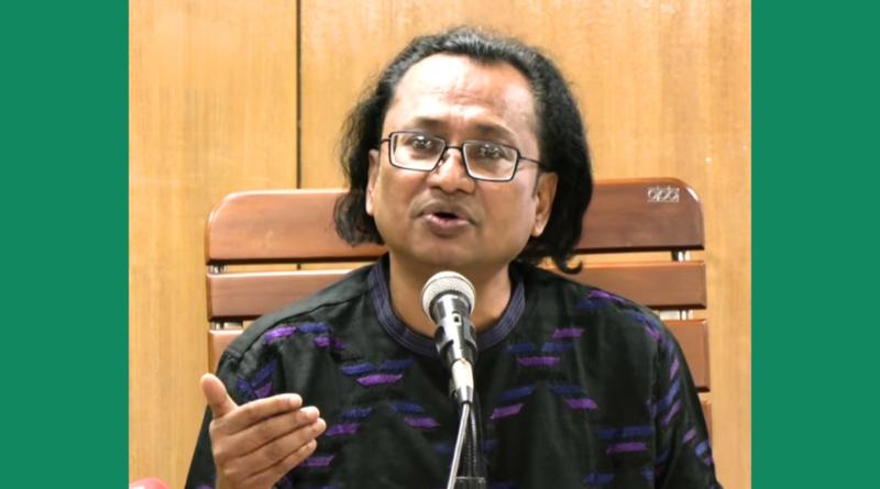 প্রধানমন্ত্রীর তথ্য ও সম্প্রচারবিষয়ক উপদেষ্টা জাহেদ উর রহমান রাজধানীতে এক ব্রিফিংয়ে বক্তব্য দিচ্ছেন।