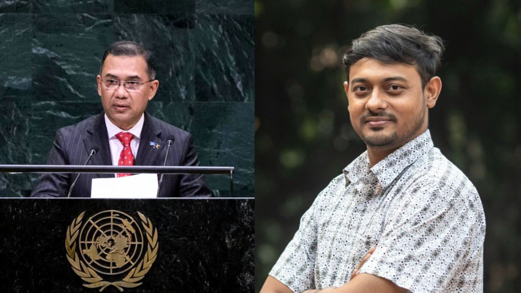 জাতিসংঘ সাধারণ পরিষদের ৮১তম অধিবেশনে প্রধানমন্ত্রী তারেক রহমানের দেওয়া বক্তব্যে বাংলাদেশের অর্থনীতি, গণতন্ত্র, রোহিঙ্গা সংকট, জলবায়ু পরিবর্তন, প্রযুক্তি, নারী ক্ষমতায়ন এবং তরুণদের কর্মসংস্থানসহ বিভিন্ন গুরুত্বপূর্ণ বিষয় উঠে এসেছে। পাশাপাশি বাংলাদেশের সম্ভাবনা ও ভবিষ্যৎ নিয়েও কথা বলেছেন তিনি।

তবে জাতিসংঘের মতো আন্তর্জাতিক মঞ্চে বাংলাদেশের সম্ভাবনার পাশাপাশি দেশের অধিকার, নিরাপত্তা ও সার্বভৌম স্বার্থের বিষয়গুলো আরও দৃঢ়ভাবে তুলে ধরা প্রয়োজন ছিল বলে মন্তব্য করেছেন নাসীরুদ্দীন পাটওয়ারী।

নিজের ফেসবুক পোস্টে তিনি বলেন, দক্ষিণ এশিয়ার বাস্তবতায় অভিন্ন নদীর পানির ন্যায্য হিস্যা, সীমান্তে বাংলাদেশি নাগরিকের নিরাপত্তা, সীমান্ত ব্যবস্থাপনা এবং আঞ্চলিক শক্তির ভারসাম্যের মতো বিষয় বাংলাদেশের পররাষ্ট্রনীতির গুরুত্বপূর্ণ অংশ। এসব বিষয়ে বৈশ্বিক মঞ্চে আরও স্পষ্ট কূটনৈতিক অবস্থান প্রত্যাশিত ছিল।

পানি ও নদী প্রসঙ্গে শুধু সহযোগিতার কথা না বলে ন্যায্য হিস্যা, আন্তর্জাতিক আইন, উজান ও ভাটির দেশের অধিকার এবং জনগণের নিরাপত্তার বিষয়গুলোও গুরুত্ব পাওয়ার প্রয়োজন ছিল বলে উল্লেখ করেন তিনি।

সীমান্তে প্রাণহানি ও নিরাপত্তার বিষয়টিও শুধু দ্বিপাক্ষিক সম্পর্কের মধ্যে সীমাবদ্ধ নয় বলে মনে করেন পাটওয়ারী। তাঁর মতে, এটি বাংলাদেশের নাগরিকের নিরাপত্তা এবং রাষ্ট্রীয় মর্যাদার সঙ্গেও সরাসরি সম্পর্কিত।

তারেক রহমানের ভাষণে ‘Bangladesh First: Bangladesh for All’ বক্তব্যের প্রসঙ্গ টেনে নাসীরুদ্দীন পাটওয়ারী বলেন, এই নীতিকে বাস্তবে একটি স্বাধীন, ভারসাম্যপূর্ণ ও জাতীয় স্বার্থনির্ভর পররাষ্ট্রনীতিতে রূপ দেওয়ার কৌশল আরও পরিষ্কারভাবে তুলে ধরা যেতে পারত। ভারত, চীন, যুক্তরাষ্ট্র, ইউরোপীয় ইউনিয়নসহ বিভিন্ন রাষ্ট্র ও জোটের সঙ্গে সম্পর্কের ক্ষেত্রে বাংলাদেশের কৌশলগত স্বার্থ কীভাবে অগ্রাধিকার পাবে, সে বিষয়ে আরও সুস্পষ্ট দিকনির্দেশনার প্রয়োজন রয়েছে বলেও তিনি উল্লেখ করেন।

রোহিঙ্গা সংকটের ক্ষেত্রে তারেক রহমানের অবস্থানকে তুলনামূলকভাবে স্পষ্ট হিসেবে উল্লেখ করেছেন পাটওয়ারী। নিরাপদ প্রত্যাবাসন, আন্তর্জাতিক সহযোগিতা এবং মিয়ানমারের ভূমিকার বিষয়টি সেখানে গুরুত্ব পেয়েছে। তবে দেশের নিজস্ব সীমান্ত ও আঞ্চলিক স্বার্থের ক্ষেত্রেও একই ধরনের দৃঢ় অবস্থান প্রয়োজন বলে মনে করেন তিনি।

তরুণদের কর্মসংস্থান, প্রযুক্তি, উদ্যোক্তা তৈরি ও অর্থনৈতিক প্রবৃদ্ধির বিষয়গুলো গুরুত্বপূর্ণ হলেও বাংলাদেশের নতুন প্রজন্মের প্রত্যাশা আরও বিস্তৃত বলে পোস্টে উল্লেখ করেন পাটওয়ারী। তাঁর মতে, নিরাপদ সীমান্ত, ন্যায্য পানির অধিকার, রাষ্ট্রীয় সার্বভৌমত্ব এবং জাতীয় স্বার্থে স্বাধীন সিদ্ধান্ত গ্রহণও তরুণ প্রজন্মের আকাঙ্ক্ষার অংশ।

নাসীরুদ্দীন পাটওয়ারী বলেন, বাংলাদেশ কারও সঙ্গে শত্রুতাপূর্ণ সম্পর্ক চায় না। বরং সমমর্যাদা, ন্যায্য অধিকার ও পারস্পরিক সম্মানের ভিত্তিতে প্রতিবেশী ও বিশ্বের অন্যান্য দেশের সঙ্গে সম্পর্ক গড়ে তোলাই প্রত্যাশিত।

তাঁর ভাষ্য অনুযায়ী, দক্ষিণ এশিয়ায় শান্তি ও সহযোগিতা প্রয়োজন, তবে তা ন্যায় ও সমমর্যাদার ভিত্তিতে হওয়া উচিত। উন্নয়ন ও অর্থনৈতিক অগ্রগতির পাশাপাশি বাংলাদেশের সার্বভৌম স্বার্থও সমান গুরুত্ব পাওয়ার প্রয়োজন রয়েছে।

ফেসবুক পোস্টের শেষাংশে পাটওয়ারী বলেন, বাংলাদেশ কোনো রাষ্ট্রের প্রতিপক্ষ হতে চায় না; বরং নিজের অধিকার, স্বার্থ ও সার্বভৌমত্বের পক্ষে দৃঢ়ভাবে দাঁড়াতে চায়।